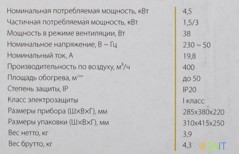 Тепловая пушка электрическая Ballu BHP-M-5 желтый/черный