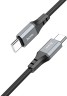 Кабель Hoco Spear X86 TYPE-C TO TYPE-C USB Type-C (m)-USB Type-C (m) 1м черный коробка