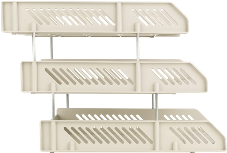 Лоток горизонтальный Deli E9209 для бумаг 268х336х118мм ассорти