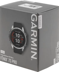 Смарт-часы Garmin Fenix 7S Pro 30.4мм 1.2" transflective корп.серебристый силикон рем.графитовый (010-02776-00)
