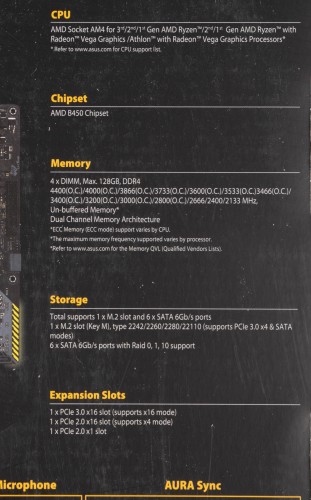 Материнская плата Asus TUF GAMING B450M-PLUS II Soc-AM4 AMD B450 4xDDR4 mATX AC`97 8ch(7.1) GbLAN RAID+DVI+HDMI