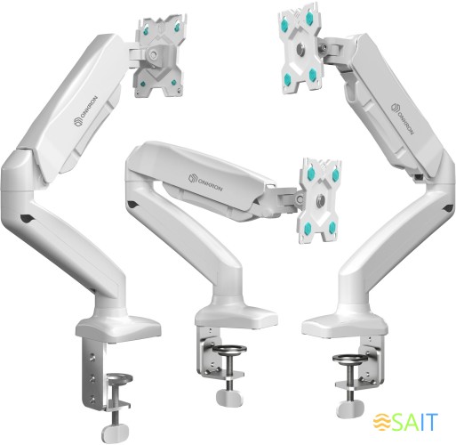 Кронштейн для мониторов Onkron G80W белый 13"-32" макс.8кг настольный поворот и наклон верт.перемещ.