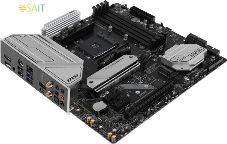 Материнская плата MSI MAG B550M MORTAR MAX WIFI Soc-AM4 AMD B550 4xDDR4 mATX AC`97 8ch(7.1) 2.5Gg RAID+HDMI+DP