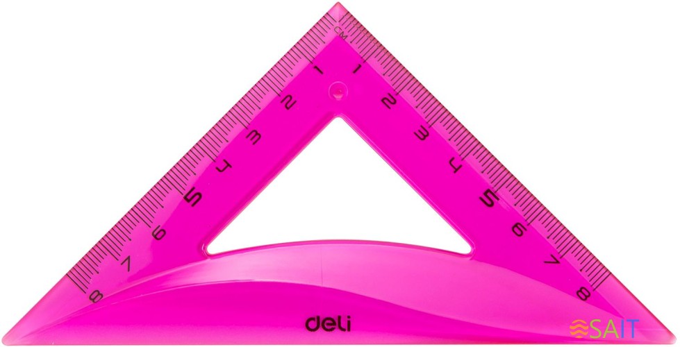 Набор линеек Deli EG00402 Pioneer пластик дл.20см ассорти флуорисцентный компл.:лин.20см/треуг.2шт/трансп. пластиковый пакет с европодв.
