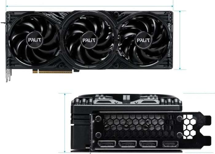 Видеокарта Palit PCI-E 5.0 PA-RTX5080 GAMINGPRO OC NVIDIA GeForce RTX 5080 16Gb 256bit GDDR7 2295/30000 HDMIx1 DPx3 HDCP Ret