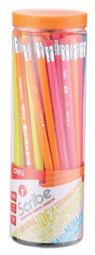 Карандаш ч/г Deli EU50806-1 Scribe HB шестигран. липа ластик