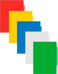 Папка-уголок Бюрократ -E356 3 уровн. A4 пластик 0.15мм ассорти