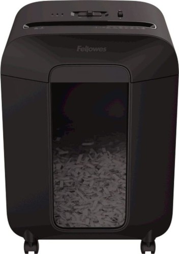 Шредер Fellowes PowerShred LX85 черный (секр.P-4) фрагменты 12лист. 19лтр. скрепки скобы пл.карты