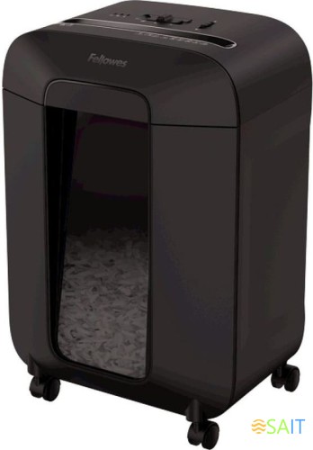 Шредер Fellowes PowerShred LX85 черный (секр.P-4) фрагменты 12лист. 19лтр. скрепки скобы пл.карты