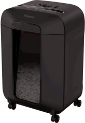 Шредер Fellowes PowerShred LX85 черный (секр.P-4) фрагменты 12лист. 19лтр. скрепки скобы пл.карты
