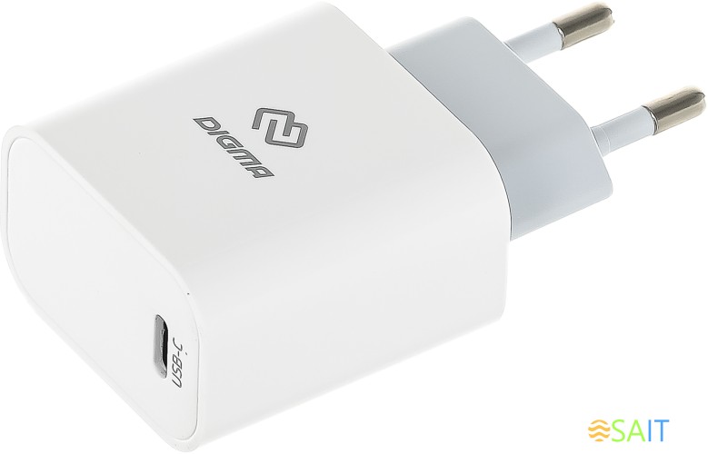 Сетевое зар./устр. Digma DGW3C 30W 3A (PD) USB-C универсальное белый (DGW3C0F010WH)