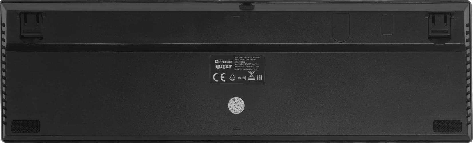 Клавиатура Defender Gk-596 механическая черный USB for gamer LED (45596) кабель 1.5м