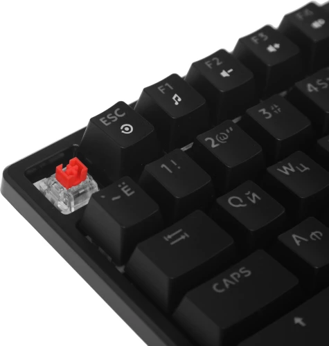 Клавиатура Defender Gk-596 механическая черный USB for gamer LED (45596) кабель 1.5м