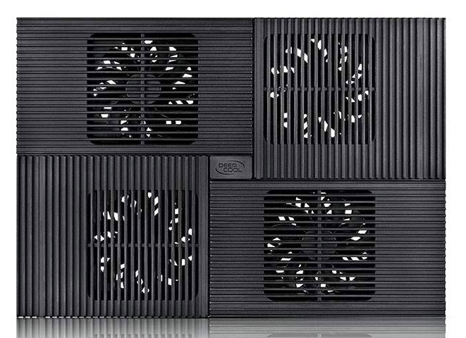 Подставка для ноутбука Deepcool Multi Core X8 (DP-N422-X8BK) 17" 381x268x29мм 23дБ 2xUSB 4x 1290г
