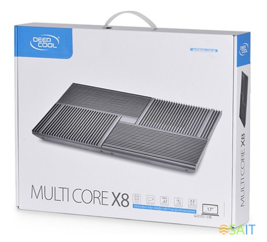 Подставка для ноутбука Deepcool Multi Core X8 (DP-N422-X8BK) 17" 381x268x29мм 23дБ 2xUSB 4x 1290г