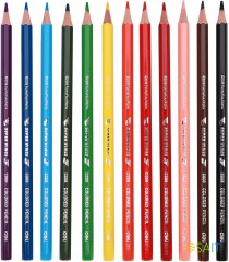 Карандаши цв. Deli EC00807 Super Wings шестигран. тополь 12цв. туба пл.