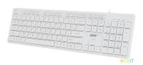Клавиатура Acer OKW123 белый USB Multimedia (ZL.KBDEE.00D)