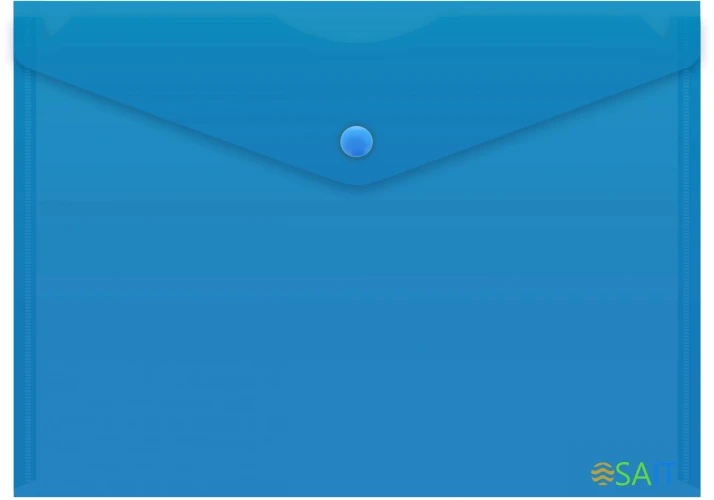 Конверт на кнопке Бюрократ -PK804A5BLU A5 пластик 0.18мм синий