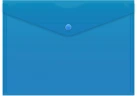 Конверт на кнопке Бюрократ -PK804A5BLU A5 пластик 0.18мм синий