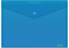 Конверт на кнопке Бюрократ -PK804A5BLU A5 пластик 0.18мм синий