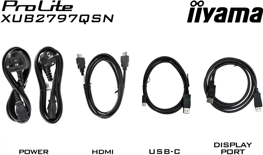Монитор Iiyama 27" ProLite XUB2797QSN-B1 черный IPS LED 16:9 HDMI M/M матовая HAS Piv 1300:1 250cd 178гр/178гр 2560x1440 100Hz DP Quad HD 2K (1440p) USB 6.1кг