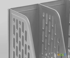 Лоток вертикальный Deli E9849 GREY 4отд. сборный для бумаг 325x320x275мм серый пластик пластиковый пакет