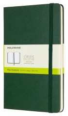 Блокнот Moleskine CLASSIC QP062K15 Large 130х210мм 240стр. нелинованный твердая обложка зеленый