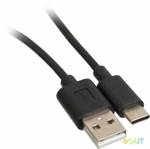 Кабель USB (m)-USB Type-C (m) 1м черный