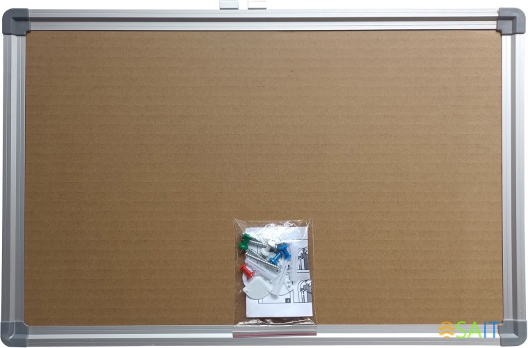 Доска пробковая Buro 60x90см алюминиевая рама