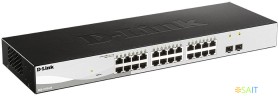 Коммутатор D-Link DGS-1210-26/F (L2) 24x1Гбит/с 2SFP управляемый