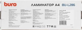 Ламинатор Buro BU-L286 черный A4 (70-125мкм) 28см/мин (2вал.) лам.фото