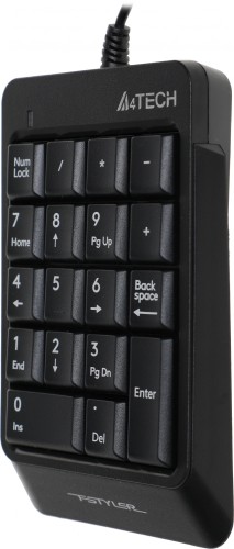 Числовой блок A4Tech FK13P черный USB slim для ноутбука (FK13P BLACK) кабель 1.5м