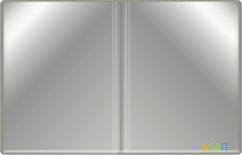 Папка с 60 прозр.вклад. Бюрократ -BPV60GREY A4 пластик 0.7мм торц.карм с бум. встав серый