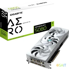 Видеокарта Gigabyte PCI-E 4.0 GV-N5080AERO OC-16GD 1.0 NVIDIA GeForce RTX 5080 16Gb 256bit GDDR7 2550/23000 HDMIx1 DPx3 HDCP Ret