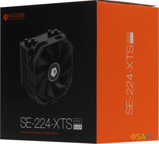 Устройство охлаждения(кулер) ID-Cooling SE-224-XTS mini Soc-AM5/AM4/1200/1700/1851 черный 4-pin 16-32dB Al+Cu 180W 690gr Ret (SE-224-XTS MINI BLACK)
