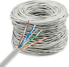 Кабель сетевой Buro BU-CCA-042 UTP 4 пары cat.5E solid 0.42мм CCA 305м серый