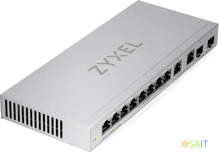 Коммутатор Zyxel XGS1010-12-ZZ0102F (L2) 8x1Гбит/с 2x2.5Гбит/с 2SFP+ неуправляемый