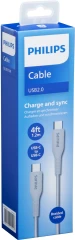 Кабель Philips DLC8701 USB Type-C (m)-USB Type-C (m) 1.2м белый коробка (упак.:1шт)
