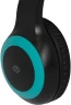 Гарнитура накладные Digma BT-15 черный/голубой беспроводные bluetooth оголовье (BT-15BLB)