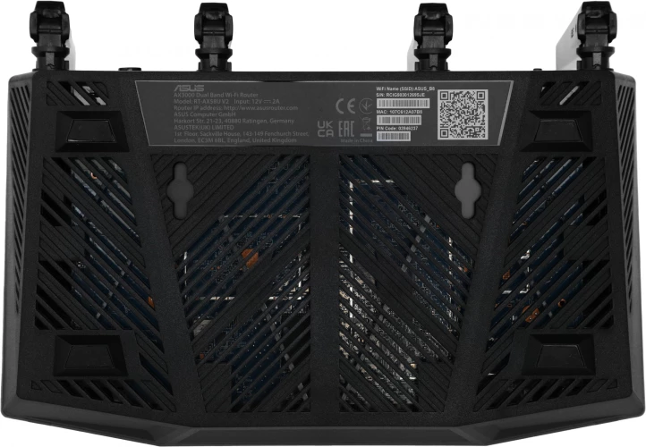 Роутер беспроводной Asus RT-AX58U AX3000 10/100/1000BASE-TX черный