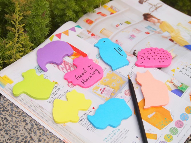 Блок самоклеящийся бумажный Stick`n 21776 50лист. малиновый 1цв.в упак. "еж"