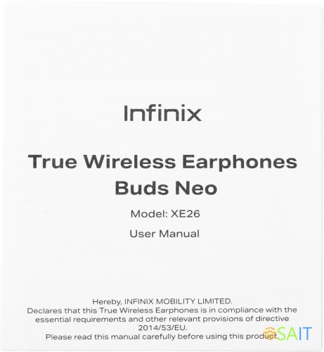 Гарнитура внутриканальные Infinix XBuds XE26 белый беспроводные bluetooth в ушной раковине (10311752)