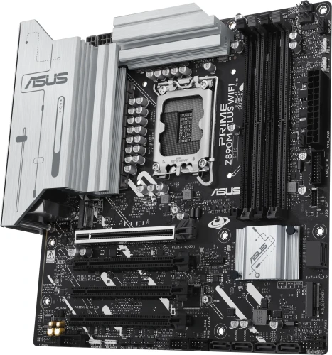Материнская плата Asus PRIME Z890M-PLUS WIFI Soc-1851 Intel Z890 4xDDR5 mATX AC`97 8ch(7.1) 2.5Gg RAID+HDMI+DP