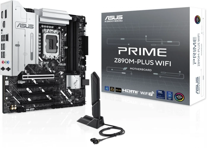 Материнская плата Asus PRIME Z890M-PLUS WIFI Soc-1851 Intel Z890 4xDDR5 mATX AC`97 8ch(7.1) 2.5Gg RAID+HDMI+DP