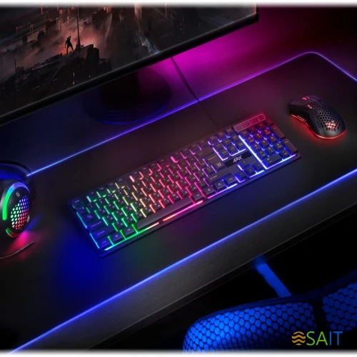 Клавиатура Defender Arx GK-196L RU черный USB for gamer LED