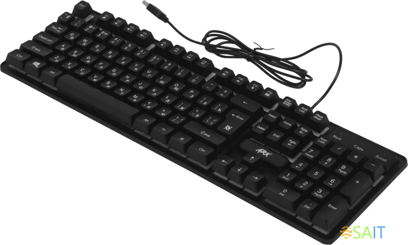 Клавиатура Defender Arx GK-196L RU черный USB for gamer LED