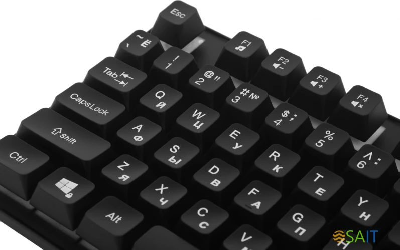 Клавиатура Defender Arx GK-196L RU черный USB for gamer LED