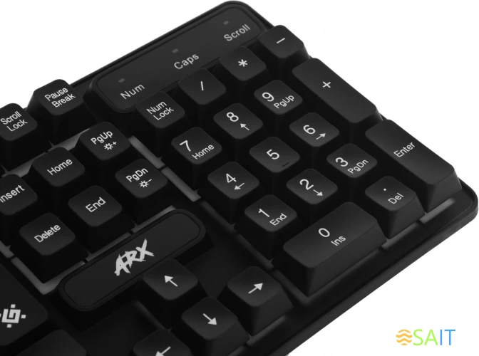 Клавиатура Defender Arx GK-196L RU черный USB for gamer LED