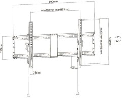 Кронштейн для телевизора Ultramounts UM840T черный 43"-90" макс.70кг настенный наклон