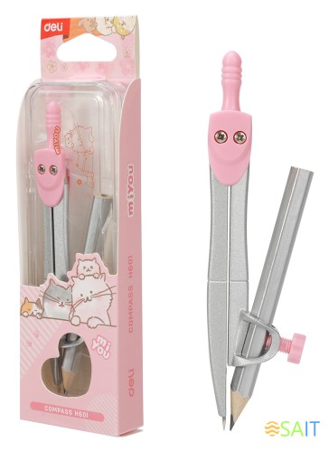 Циркуль Deli EH601 в компл.:карандаш